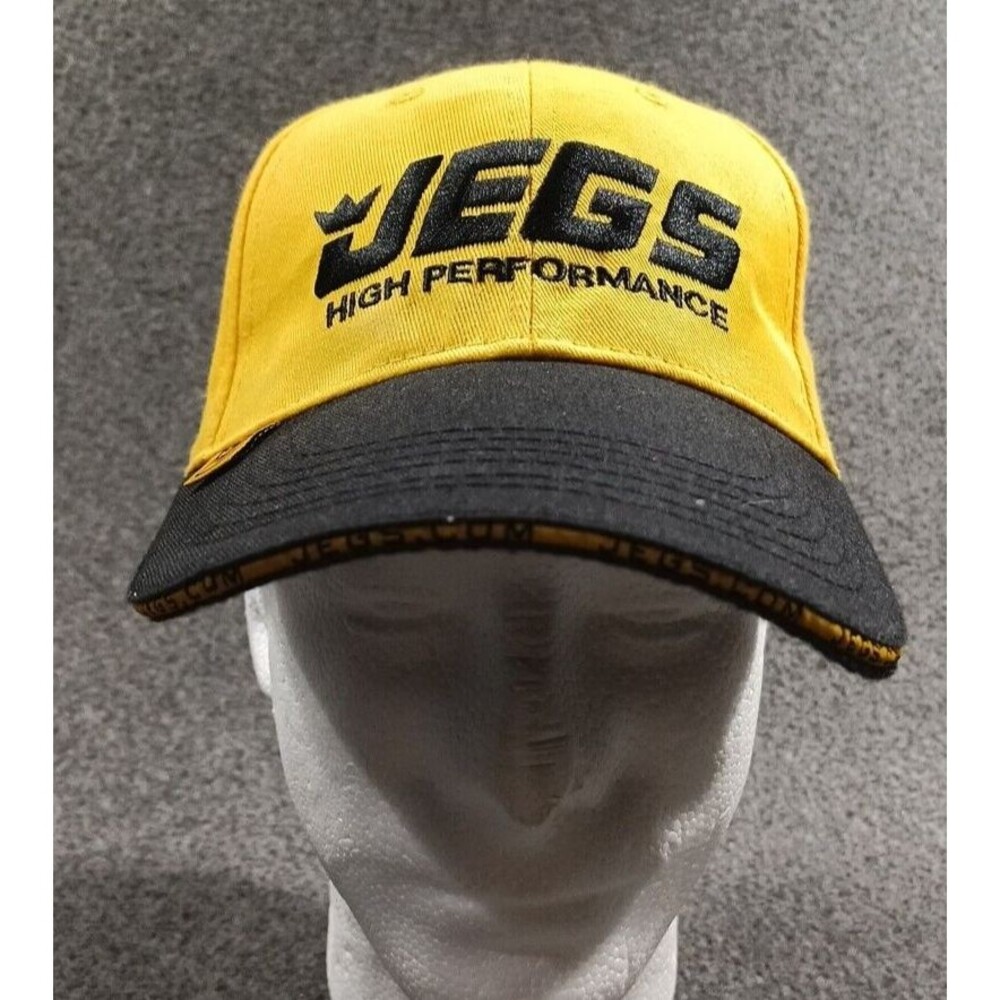 JEGS High Performance Embroidered Hat Yellow Brand New One Size Fits Most